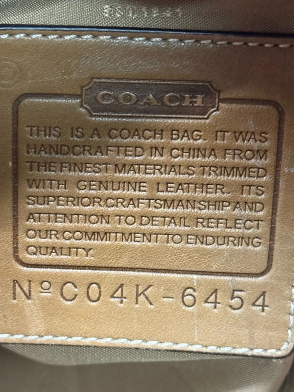 Coach Tan Canvas & Leather Tote - Neutral Tan - Picture 3 of 11